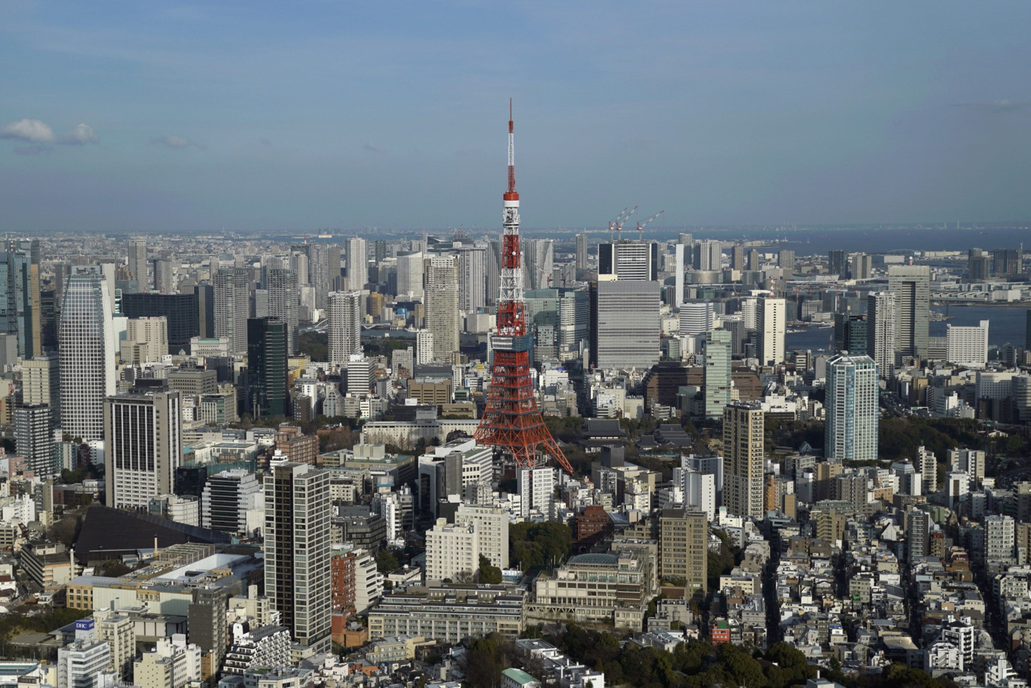 View of urban sprawl in western Tokyo from Tokyo Tower (open access