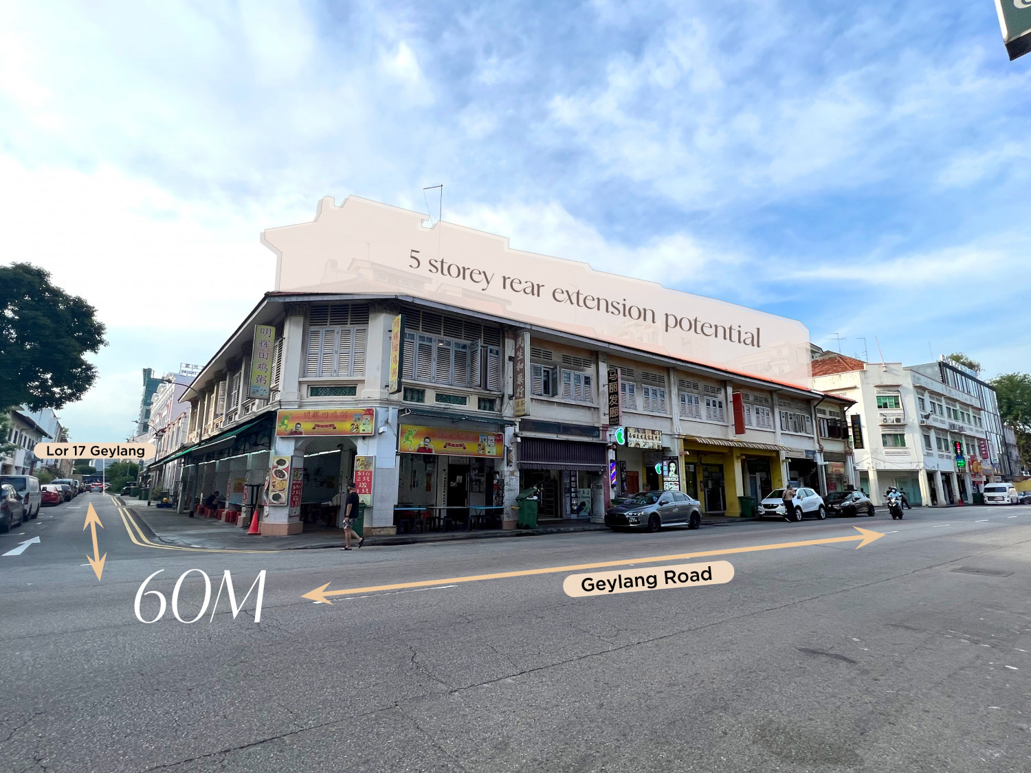 Six adjoining two-storey commercial shophouses in Geylang for sale - Property News