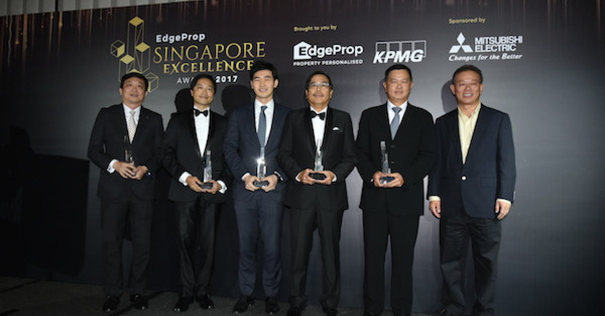 CapitaLand, CDL, Far East Organization, Keppel Land and Wing Tai win Top Developer Award at EdgeProp Excellence Awards 2017 - EDGEPROP SINGAPORE