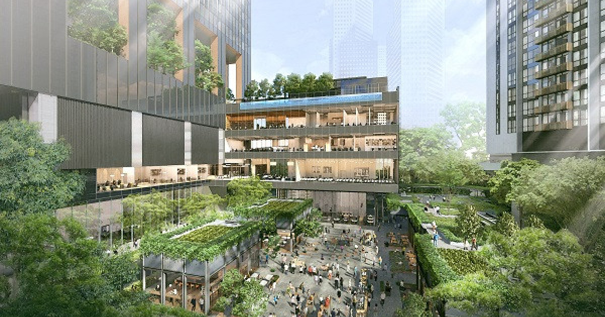 City in a garden brought to life in the CBD at future Guoco Midtown - EDGEPROP SINGAPORE