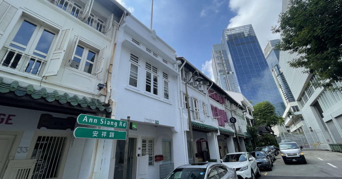 Pair of commercial shophouses on Ann Siang Hill on the market for $33.8 mil - EDGEPROP SINGAPORE