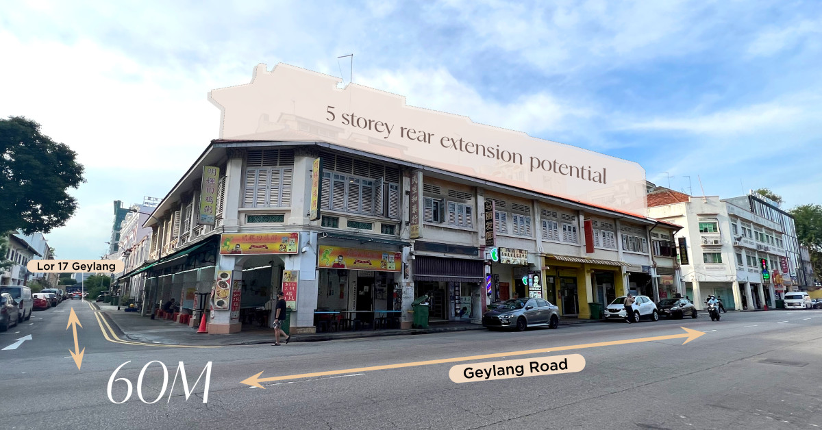 Six adjoining two-storey commercial shophouses in Geylang for sale  - EDGEPROP SINGAPORE