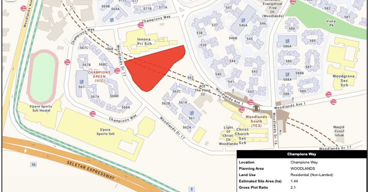 GLS sites at Champions Way, Lorong 1 Toa Payoh and Punggol Walk released for sale - EDGEPROP SINGAPORE