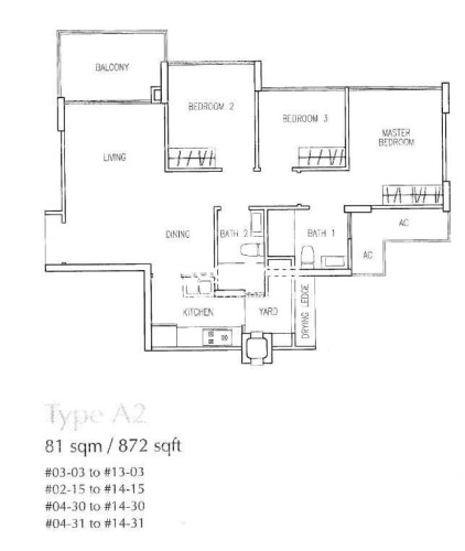 The Tampines Trilliant 3 Bedroom Type B4