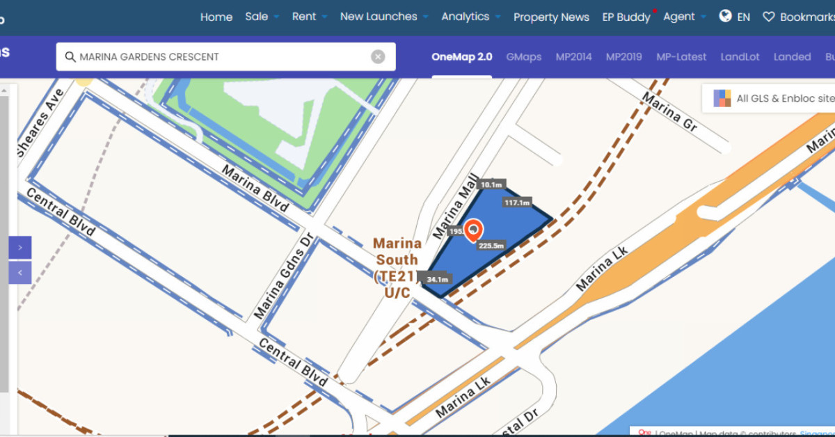 GuocoLand-led consortium sole bidder for Marina Gardens Crescent white site at $984 psf ppr - EDGEPROP SINGAPORE