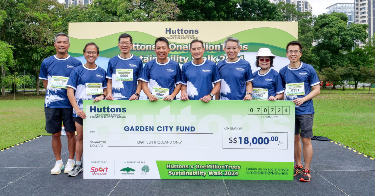 Huttons Asia raises $18,000 for charity in sustainable walk - EDGEPROP SINGAPORE