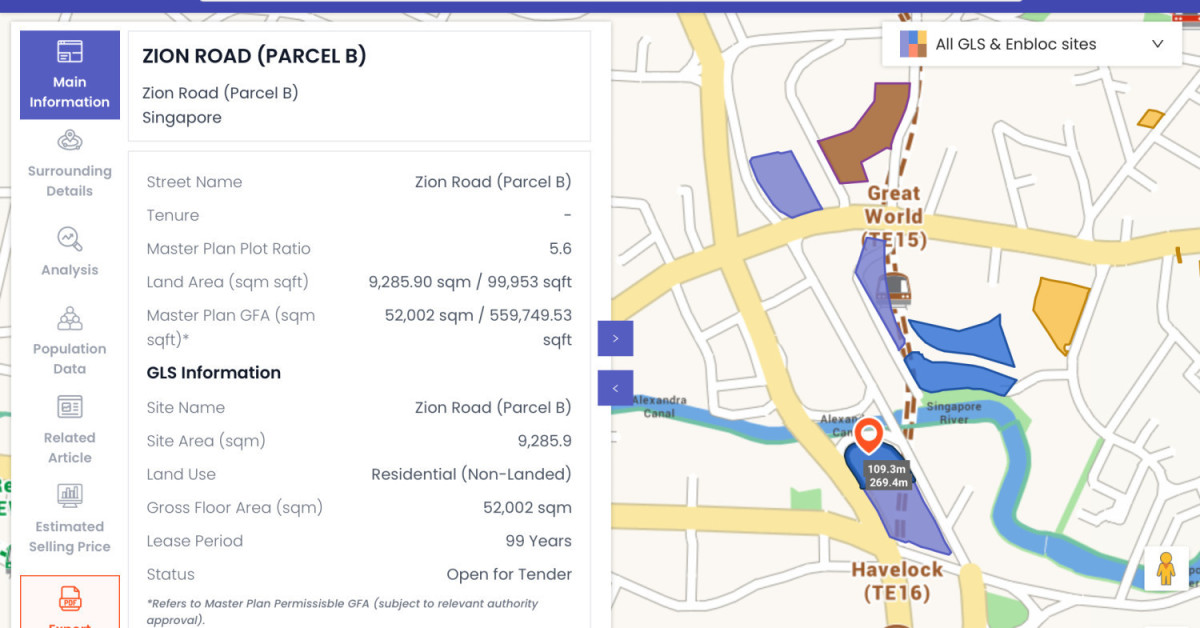 Allgreen’s $1,304 psf ppr at the top of two bids for Zion Road Parcel B  - EDGEPROP SINGAPORE