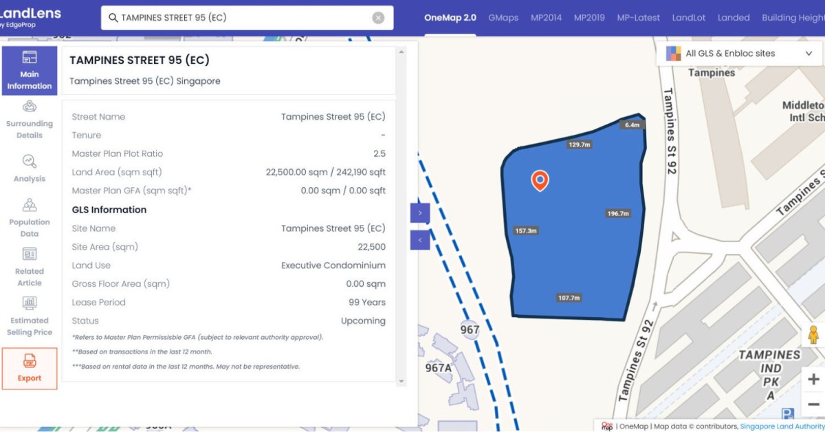 Tender for EC site at Tampines St 95 launched - EDGEPROP SINGAPORE